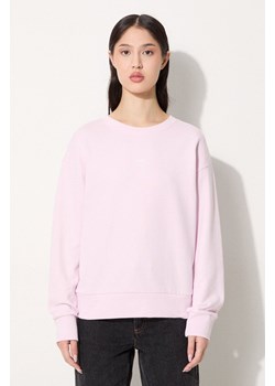 A.P.C. bluza bawełniana Sweat Annie damska kolor różowy gładka ze sklepu PRM w kategorii Bluzy damskie - zdjęcie 174971326