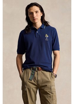 Polo Ralph Lauren polo bawełniane kolor granatowy z aplikacją 710867574 ze sklepu PRM w kategorii T-shirty męskie - zdjęcie 174971458