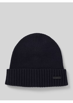 Czapka beanie z naszywką z logo model ‘Fati’ ze sklepu Peek&Cloppenburg  w kategorii Czapki zimowe męskie - zdjęcie 174975259