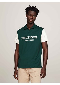 Tommy Hilfiger Koszulka polo w kolorze ciemnozielono-kremowym ze sklepu Limango Polska w kategorii T-shirty męskie - zdjęcie 174978467