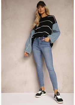 Niebieskie Jeansy High Waist o Kroju Skinny Riadoria ze sklepu Renee odzież w kategorii Jeansy damskie - zdjęcie 174983359