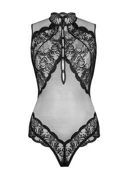 Sagen czarne body z koronką, Kolor czarny, Rozmiar S/M, LivCo Corsetti Fashion ze sklepu Intymna w kategorii Body damskie - zdjęcie 174988029