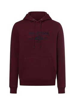 Tommy Hilfiger Męski sweter z kapturem Mężczyźni Bawełna bordowy jednolity ze sklepu vangraaf w kategorii Bluzy męskie - zdjęcie 174988668