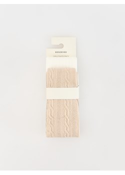 Reserved - Bawełniane rajstopy we wzory 2 pack - złamana biel ze sklepu Reserved w kategorii Rajstopy dziecięce - zdjęcie 175006147