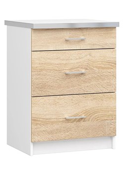 Dolna Szafka Kuchenna Z Szufladami 60 Cm Dąb Sonoma H2-E34 ze sklepu Edinos.pl w kategorii Meble kuchenne - zdjęcie 175008688