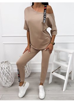 Ciemnobeżowy Komplet ze sklepu ModnaKiecka.pl w kategorii Komplety i garnitury damskie - zdjęcie 175017127