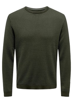 ONLY &amp; SONS Sweter w kolorze khaki ze sklepu Limango Polska w kategorii Swetry męskie - zdjęcie 175020339