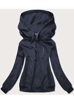 Cienka damska bluza kangurka ciemny granat (W06-25) ze sklepu goodlookin.pl w kategorii Bluzy damskie - zdjęcie 175021857