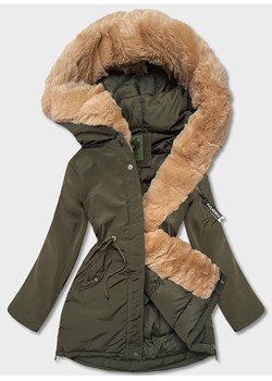 Damska parka zimowa khaki (CAN-588) ze sklepu goodlookin.pl w kategorii Parki damskie - zdjęcie 175022078