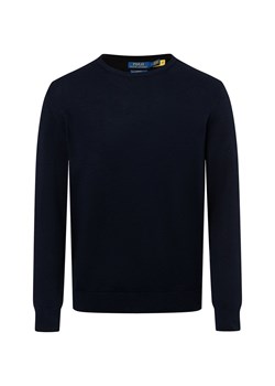 Polo Ralph Lauren Męski sweter z dzianiny Mężczyźni drobna dzianina czarny jednolity ze sklepu vangraaf w kategorii Swetry męskie - zdjęcie 175022895