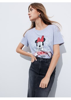 Mohito - T-shirt z Myszką Minnie - szary ze sklepu Mohito w kategorii Bluzki damskie - zdjęcie 175041287