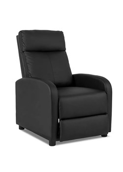 Czarny rozkładany fotel ze skóry ekologicznej - Lucasa 5X ze sklepu Edinos.pl w kategorii Fotele - zdjęcie 175047786