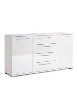 Biała nowoczesna komoda 150 cm - Wilhelm 17X ze sklepu Edinos.pl w kategorii Komody - zdjęcie 175047936