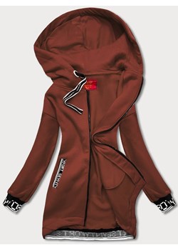 Sportowa bluza damska brązowa (amg-36) ze sklepu goodlookin.pl w kategorii Bluzy damskie - zdjęcie 175049897