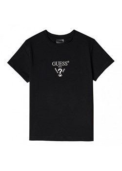 Damski t-shirt z nadrukiem Guess Colette - czarny ze sklepu Sportstylestory.com w kategorii Bluzki damskie - zdjęcie 175053919