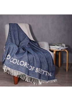 Benetton Pled w kolorze niebiesko-szarym ze sklepu Limango Polska w kategorii Tekstylia - zdjęcie 175056519