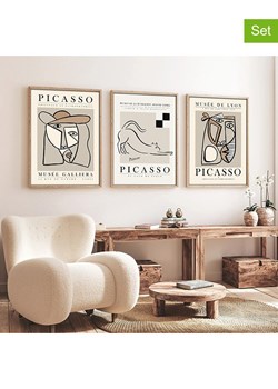 ABERTO DESIGN Druki artystyczne (3 szt.) w drewnianej ramce ze sklepu Limango Polska w kategorii Obrazy - zdjęcie 175056847
