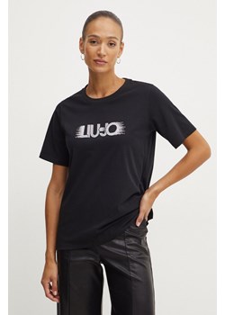 Liu Jo t-shirt damski kolor czarny TF4020 JS923 ze sklepu ANSWEAR.com w kategorii Bluzki damskie - zdjęcie 175060546