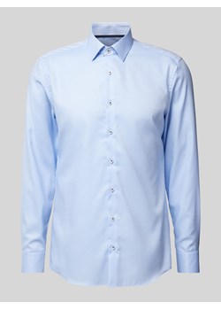 Koszula biznesowa o kroju slim fit z jednolitą fakturą ze sklepu Peek&Cloppenburg  w kategorii Koszule męskie - zdjęcie 175063579