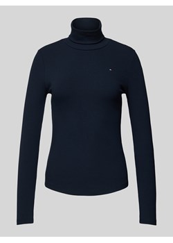 Bluzka z długim rękawem o kroju slim fit z golfem ze sklepu Peek&Cloppenburg  w kategorii Bluzki damskie - zdjęcie 175063779