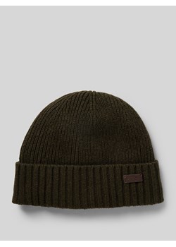 Czapka beanie z naszywką z logo ze sklepu Peek&Cloppenburg  w kategorii Czapki zimowe męskie - zdjęcie 175063847