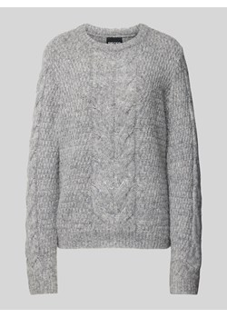 Sweter z dzianiny ze ściegiem warkoczowym model ‘NINA’ ze sklepu Peek&Cloppenburg  w kategorii Swetry damskie - zdjęcie 175063959