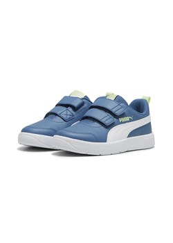 PUMA Buty dziecięce Courtflex V3 niebieskie ze sklepu taniesportowe.pl w kategorii Trampki dziecięce - zdjęcie 175068408