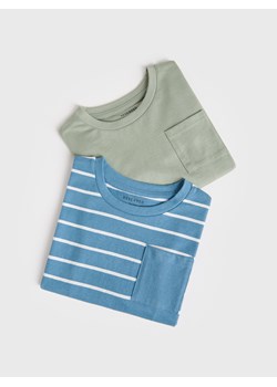 Reserved - Bawełniany longsleeve 2 pack - jasny zielony ze sklepu Reserved w kategorii T-shirty chłopięce - zdjęcie 175069735
