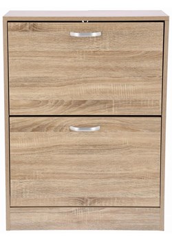 Naturalna Dwudrzwiowa Wąska Szafka Na Buty Do Przedpokoju S5-R32 ze sklepu Edinos.pl w kategorii Zestawy mebli do przedpokoju - zdjęcie 175077657