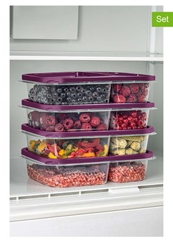 Violeta Home Pojemniki (4 szt.) w kolorze fioletowym - 24 x 15 x 5 cm ze sklepu Limango Polska w kategorii Pojemniki kuchenne - zdjęcie 175080987