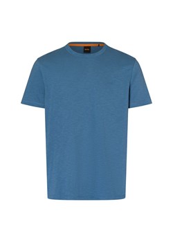 BOSS Orange Koszulka męska - Tegood Mężczyźni Bawełna niebieski jednolity ze sklepu vangraaf w kategorii T-shirty męskie - zdjęcie 175083355