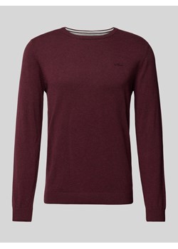 Sweter z dzianiny z prążkowanymi wykończeniami ze sklepu Peek&Cloppenburg  w kategorii Swetry męskie - zdjęcie 175098887