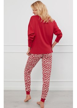Piżama damska na długi rękaw i długie spodnie czerwona Evora, Kolor czerwono-biały, Rozmiar S, Italian Fashion ze sklepu Primodo w kategorii Piżamy damskie - zdjęcie 175099727