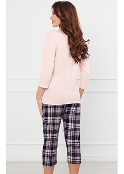 Piżama damska z rękawem i spodniami 3/4 łososiowa Dona, Kolor łososiowy-wzór, Rozmiar M, Italian Fashion ze sklepu Intymna w kategorii Piżamy damskie - zdjęcie 175100627