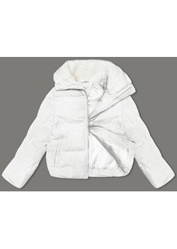 Sztruksowa kurtka damska z wysoką stójką J Style biała (5M3230-281) ze sklepu goodlookin.pl w kategorii Kurtki damskie - zdjęcie 175102678