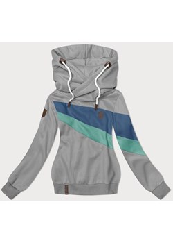 Damska bluza z kapturem szara (2301) ze sklepu goodlookin.pl w kategorii Bluzy damskie - zdjęcie 175105417