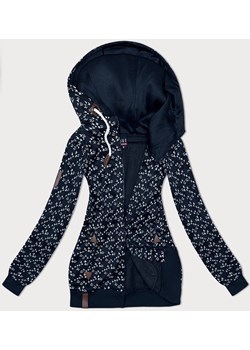 Sportowa bluza z kapturem w jaskółki granatowa (2309) ze sklepu goodlookin.pl w kategorii Bluzy damskie - zdjęcie 175105719