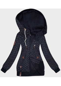Rozpinana bluza damska ze ściągaczami granatowa (2306) ze sklepu goodlookin.pl w kategorii Bluzy damskie - zdjęcie 175105886