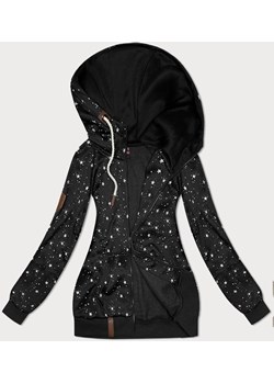 Rozpinana damska bluza w gwiazdki czarna (2313) ze sklepu goodlookin.pl w kategorii Bluzy damskie - zdjęcie 175105897
