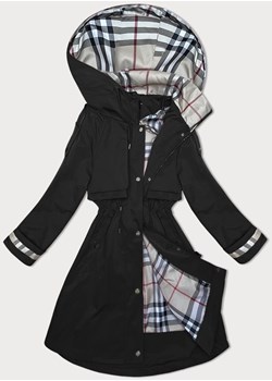 Cienka parka damska z kapturem BH Forever czarna (BH-2403) ze sklepu goodlookin.pl w kategorii Kurtki damskie - zdjęcie 175106106