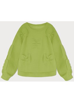 Ciepła bluza damska z kokardkami limonka (23999) ze sklepu goodlookin.pl w kategorii Bluzy damskie - zdjęcie 175106187