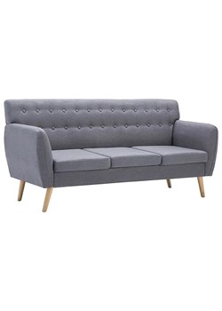 3-osobowa szara sofa pikowana - Elia ze sklepu Edinos.pl w kategorii Sofy i kanapy - zdjęcie 175107097
