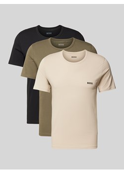 T-shirt z okrągłym dekoltem w zestawie 3 szt. model ‘Classic’ ze sklepu Peek&Cloppenburg  w kategorii Podkoszulki męskie - zdjęcie 175109877