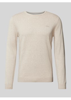 Sweter z dzianiny z prążkowanymi wykończeniami ze sklepu Peek&Cloppenburg  w kategorii Swetry męskie - zdjęcie 175115377