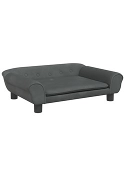 Dziecięca sofa z aksamitnym wykończeniem antracyt M7-S82 ze sklepu Edinos.pl w kategorii Meble dziecięce - zdjęcie 175117638