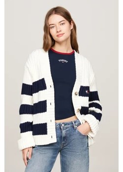 Tommy Jeans Kardigan | Oversize fit | z dodatkiem wełny ze sklepu Gomez Fashion Store w kategorii Swetry damskie - zdjęcie 175122686