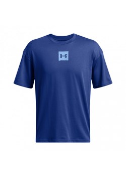 Męski t-shirt z nadrukiem Under Armour UA M Hw Os Sm Box Ss - niebieski ze sklepu Sportstylestory.com w kategorii T-shirty męskie - zdjęcie 175123149