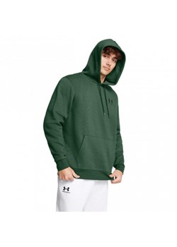 Męska bluza dresowa nierozpinana z kapturem Under Armour UA Icon Fleece Hoodie - zielona ze sklepu Sportstylestory.com w kategorii Bluzy męskie - zdjęcie 175123209