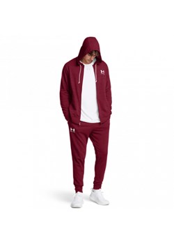 Męskie spodnie dresowe Under Armour UA Rival Terry Jogger - czerwone ze sklepu Sportstylestory.com w kategorii Spodnie męskie - zdjęcie 175123266