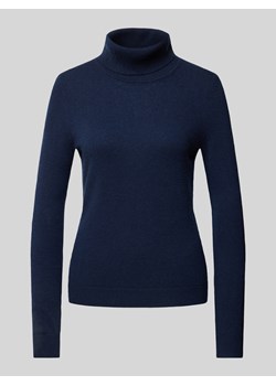 Sweter z wywijanym kołnierzem z prążkowanymi wykończeniami ze sklepu Peek&Cloppenburg  w kategorii Swetry damskie - zdjęcie 175126705